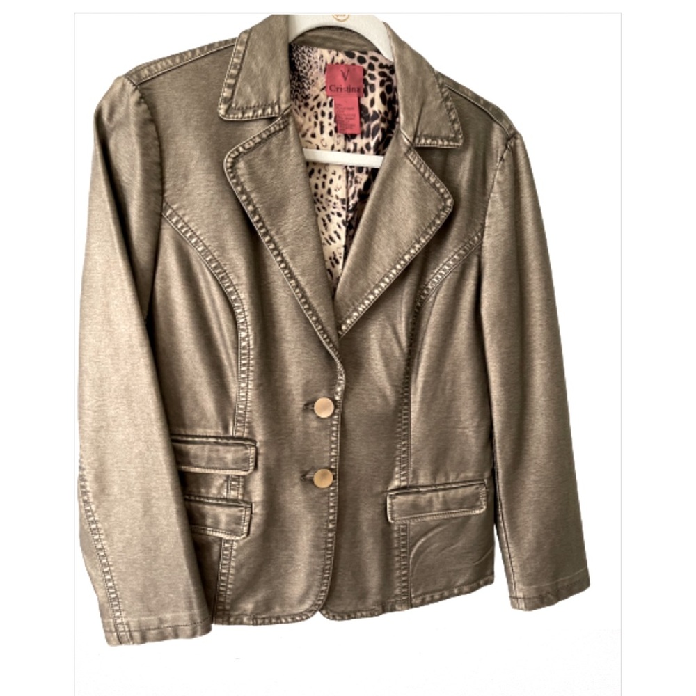 V Cristina Jacket- Animal print lined